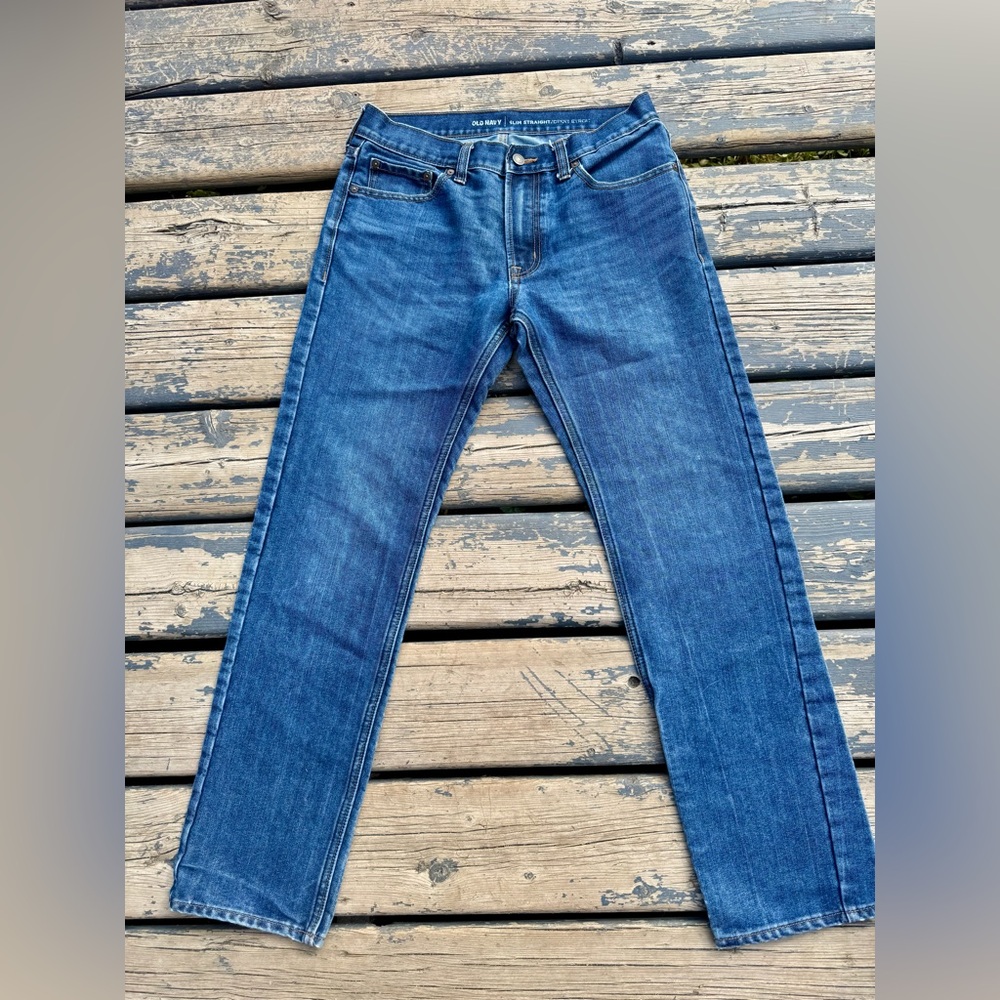 Old Navy Men's Straight Jeans in Classic Blue